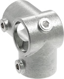 Rohrverbinder | Eckstück durchgehend für Ø 48.3 mm | 116D48