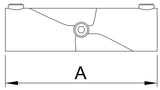 Rohrverbinder | Kreuzstück 30°-45° für Ø 48.3 mm | 126D48