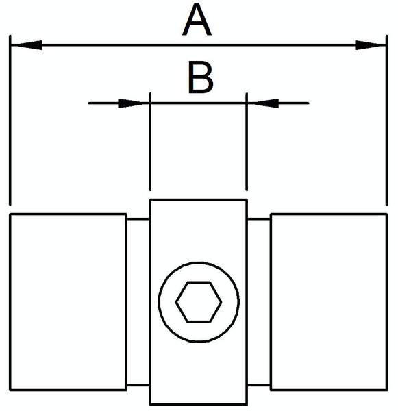 Rohrverbinder, Firststück 27,5°, 191A27, 26,9 mm, 3/4, Temperguss u.  Elektrogalvanisiert, Ø 26,9 mm