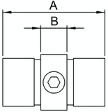 Rohrverbinder | Verbindungsstück innen Ø 33,7 mm | 150B34