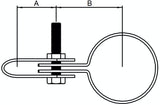 Rohrverbinder | Gitterhalter einfach für Ø 42,4 mm | 170C42
