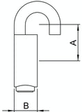 Rohrverbinder | Stellring mit Haken Ø 26,9 mm | 182A27