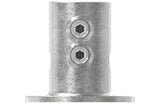 Fußplatte rund Ø 48,3 mm aus feuerverzinktem Temperguss – 131KFD48