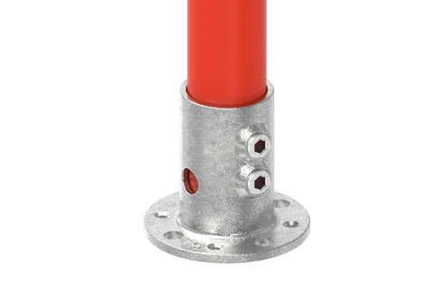 Fußplatte rund Ø 48,3 mm aus feuerverzinktem Temperguss – 131KFD48