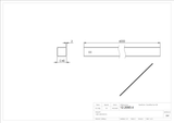Vierkantrohr Edelstahl 40 × 40 × 2,0 mm V2A – Querschnitt