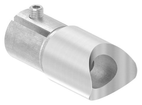 Anschlussstück 90° V2A für Rohr Ø 33,7 mm mit Klemmschraube | Artikel 11.3658.4