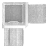 Eckstück V4A für 40 x 40 x 3 mm Rohr 90° 3-fach Steck – Ansicht 2 | Artikel 88.1110144040.3