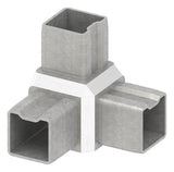 Eckverbinder V4A für Rohr 30x30x2 mm zum Stecken | Artikel 88.1110143030