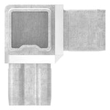 Eckverbinder V4A für Rohr 30x30x2 mm zum Stecken – Ansicht 2 | Artikel 88.1110143030