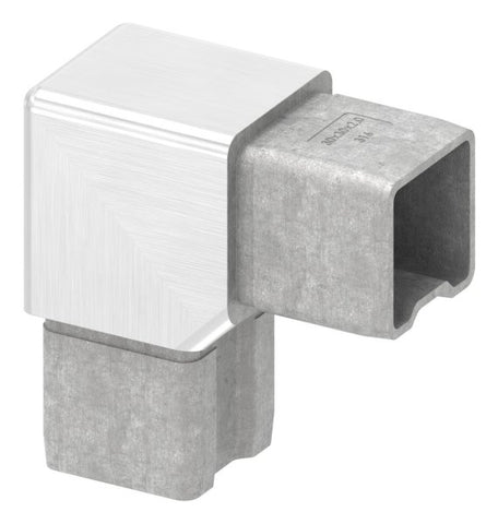 Eckverbinder V4A für Vierkantrohr 30 x 30 x 2,0 mm 90 Grad | Artikel 88.1110123030