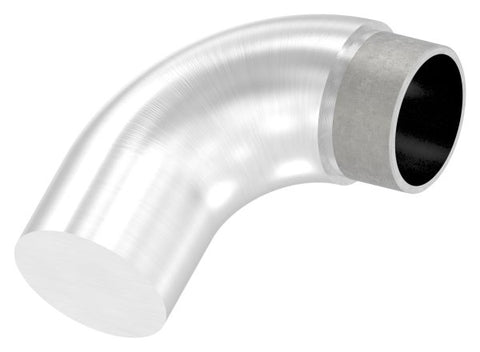 Endbogen V2A für Rohr Ø 42,4 x 2,0 mm 90° flach lang | Artikel 88.1156202.320.L.92