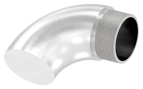 Endbogen V2A für Rohr Ø 42,4 x 2,0 mm 90° flach zum Stecken | Artikel 11.3693.4