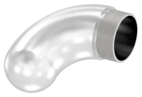 Endbogen V2A für Rohr Ø 48,3 x 2,0 mm 90° halbrund zum Stecken | Artikel 11.3697.4