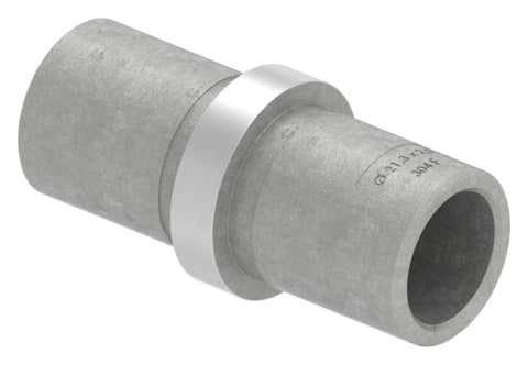 Gerader Rohrverbinder V2A für Rohr Ø 21,3 x 2,0 mm mit Mittelsteg | Artikel 88.1150021.240