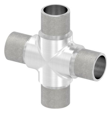 Kreuzstück V2A für Rohr Ø 26,9 x 2,0 mm zum Stecken | Artikel 11.3654.4