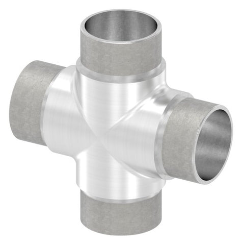 Kreuzstück V2A für Rohr Ø 42,4 x 2,0 mm zum Stecken | Artikel 11.3656.4