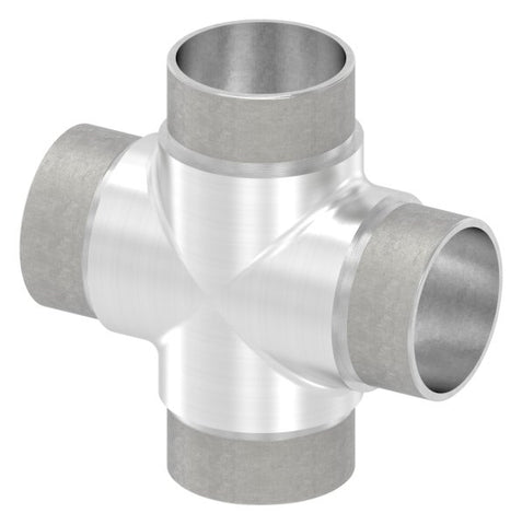 Kreuzstück V2A für Rohr 48,3x2,0 mm zum Stecken | Artikel 11.3657.4