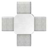 Kreuzstück V4A für Rohr 40x40x2 mm zum Stecken – Ansicht 3 | Artikel 88.1110164040