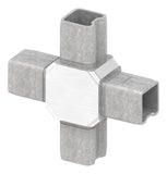Kreuzverbinder V4A für 25x25x2 mm Rohr zum Stecken | Artikel 88.1110162525