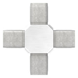 Kreuzverbinder V4A für 25x25x2 mm Rohr zum Stecken – Ansicht 3 | Artikel 88.1110162525