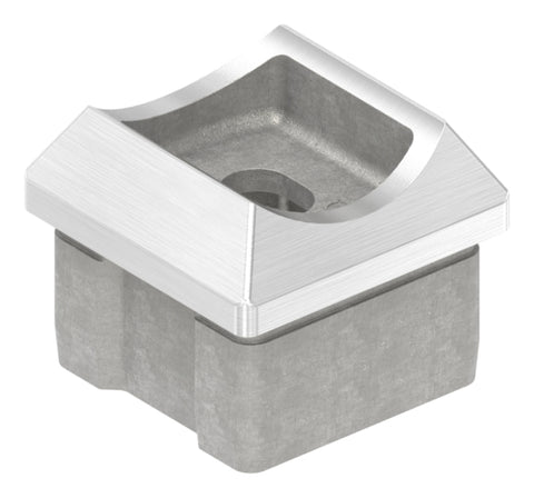 Rohrsattel V2A 40 x 40 x 2,0 mm für Rundrohr Ø 42,4 mm | Artikel 88.1160217.240