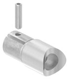 Rohrverbinder 90° V2A für Ø 33,7 mm Rohr auf Ø 42,4 mm mit Klemmschraube – Ansicht 8 | Artikel 11.3386.4