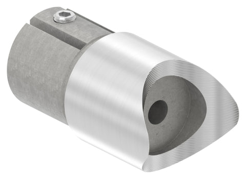 Rohrverbinder 90° V2A für Rohr Ø 42,4 mm mit Klemmschraube | Artikel 88.1150124.240.25