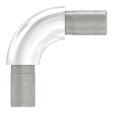 Rohrverbinder V2A für Rohr Ø 12 x 1,5 mm 90° zum Einkleben geschliffen K240 – Ansicht 2 | Artikel 88.1150428.240