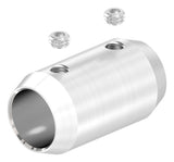 Stabverbinder V2A Ø 20 x 36 mm für Ø 14 mm Stab mit 2 Madenschrauben – Ansicht 5 | Artikel 11.1643.4.142