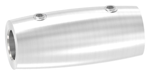 Stabverbinder V2A Ø 20x45 mm für Rundstab 10 mm konisch m. Madenschrauben | Artikel 88.1150490.240