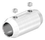 Stabverbinder V2A für Ø 12 mm, L 36 mm, Ø 18 mm, mit 2 Madenschrauben – Ansicht 5 | Artikel 11.1643.4.122