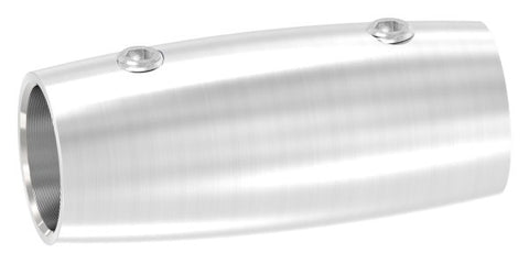 Stabverbinder V2A für Ø 14 mm Rund, L 45 mm, Ø 20 mm, mit 2 Madenschrauben | Artikel 11.1605.4