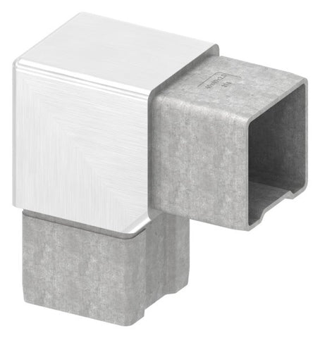Steckfitting V4A für Rohr 40x40x2,0 mm 90° | Artikel 88.1110124040