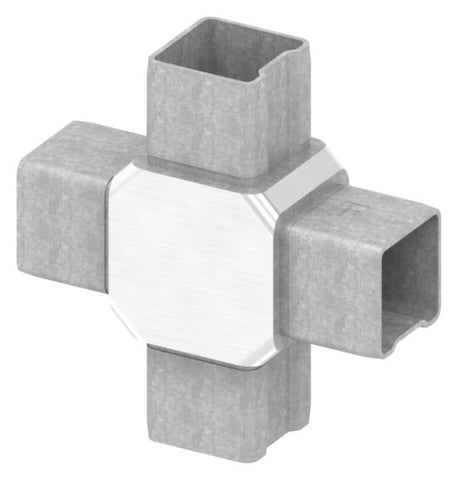 Steckkreuzstück V4A für 40x40x3 mm Rohr | Artikel 88.1110164040.3