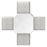 Steckkreuzstück V4A für 40x40x3 mm Rohr – Ansicht 3 | Artikel 88.1110164040.3