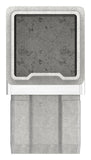 Steckverbinder 90° V2A für Rohr 40x40x2,0 mm – Seitenansicht | Artikel 11.3851.4