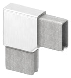 Steckverbinder 90° V4A für Rechteckrohr 40x20x2 mm zum Stecken | Artikel 88.1110124020