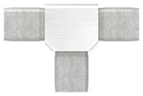 T-Verbinder V4A für Rohr 25x25x2,0 mm zum Stecken – Ansicht 3 | Artikel 88.1110132525
