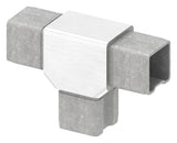 T-Verbinder V4A für Rohr 30 x 30 mm, Wand 2,0 mm, zum Stecken | Artikel 88.1110133030