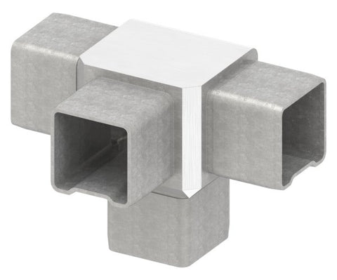 T-Verbinder V4A für Rohr 40x40x3 mm steckbar | Artikel 88.1110154040.3