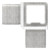 T-Verbinder V4A für Rohr 40x40x3 mm steckbar – Ansicht 3 | Artikel 88.1110154040.3
