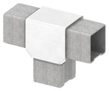 T-Verbinder V4A für Rohr 40x40x3 mm zum Stecken | Artikel 88.1110134040.3
