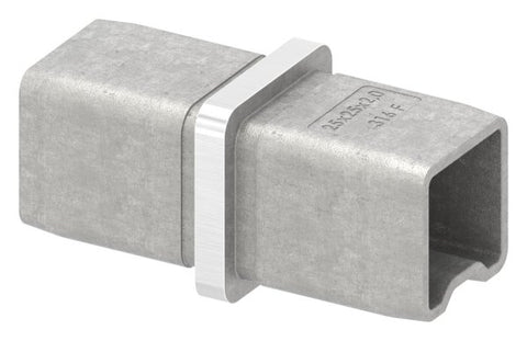 Vierkantrohrverbinder V4A 25 x 25 x 2 mm gerade | Artikel 88.1110102525