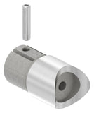Winkelverbinder V2A Ø 42,4 mm auf 48,3 mm Anschluss oben Klemmschraube – Ansicht 8 | Artikel 11.3387.4