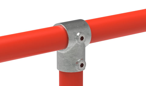 Rohrverbinder | T-Stück kurz, reduziert Ø 48,3 mm auf Ø 42,4 mm | 101C42/D48
