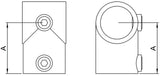 Rohrverbinder | T-Stück kurz für Ø 21,3 mm | 101T21