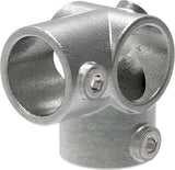 Rohrverbinder | Eckstück durchgehend für Ø 60,3 mm | 116E60