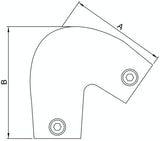 Rohrverbinder | Bogen variabel 40-70° für Ø 48.3 mm | 123D48