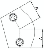 Rohrverbinder | Bogen variabel 15-60° für Ø 48.3 mm | 124D48