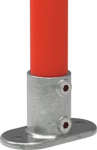Rohrverbinder | Fußplatte oval für Ø 48.3 mm | 132D48
